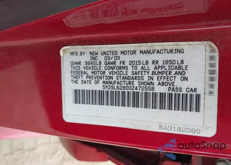 2003 Pontiac Vibe Gt from USA, damaged, VIN 5Y2SN64L03Z405938